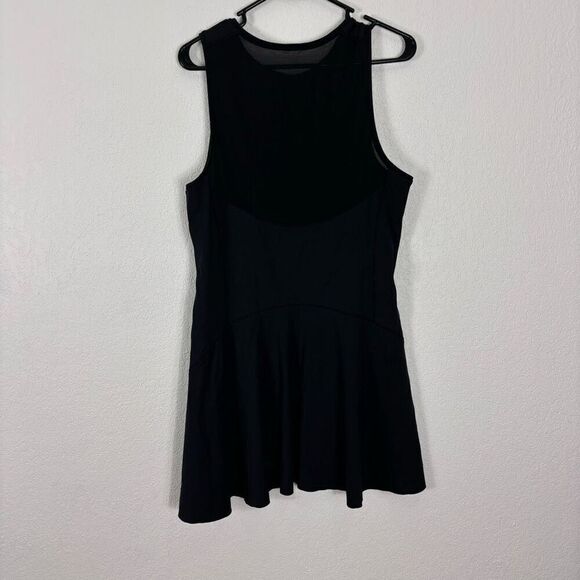 Athleta Black Quarter Zip Sleeveless Mesh Back Athletic Dress - Picture 2 of 8